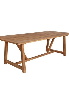 Sikadesign北欧简约设计手工户外柚木餐桌ins自然风George table