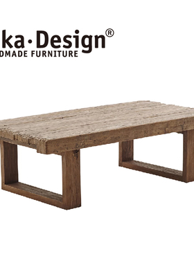 Sikadesign手工室内茶几户外柚木咖啡桌北欧设计ins自然风