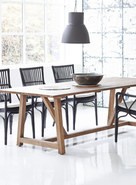 Sikadesign北欧手工户外柚木餐桌北欧设计ins自然风Lucas table