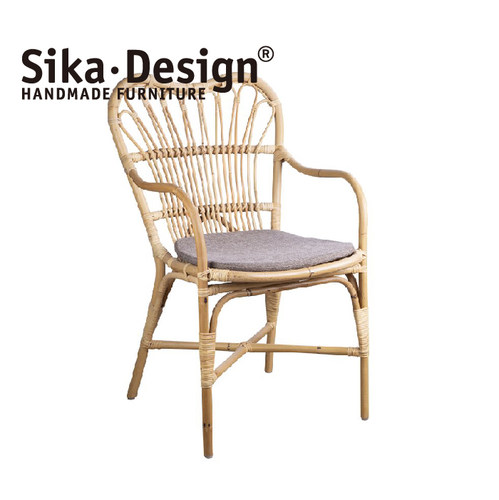Sikadesign丹麦手工藤编餐椅设计师款北欧设计ins自然风Margret