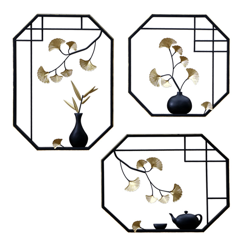 壁挂客厅房间家居家用背景创意银杏装修壁式中式复古铁艺墙上装饰|ruв категории Домашний быт, роспись - от Buy2taobao.com для оказания профессиональной услуги покупки агента Taobao