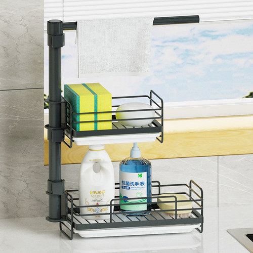 檀朝抹布沥水架旋转式台面壁挂