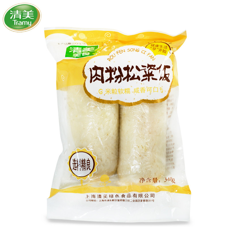 上海清美肉粉松粢饭团340克2个装