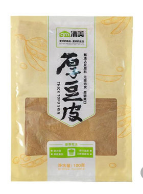 上海清美厚豆皮头层油豆皮腐皮