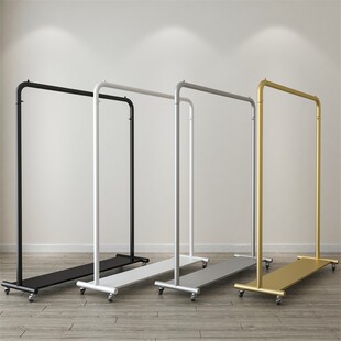 挂衣架组合双排货架带板衣服落地式 中岛架带轮子 店展示架女装 服装