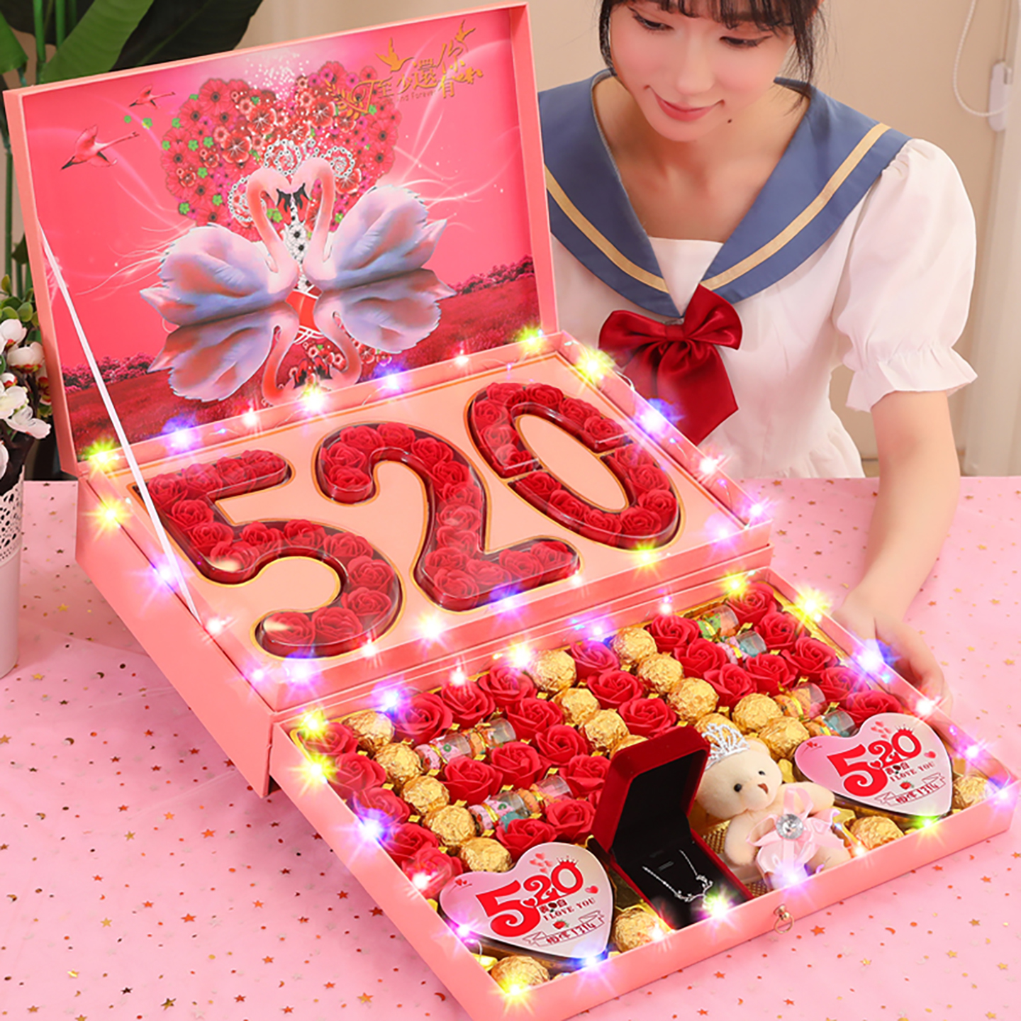 中秋节国庆节礼物送女友女生表白仪式感老婆对象生日创意礼品惊喜