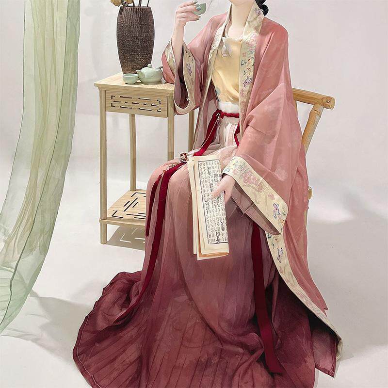 汉服女长款襦裙长干寺吊带百迭裙清冷风古装女2025新款春夏复原款