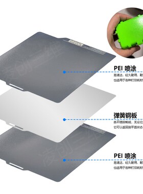 3D打印机热床聚脲板拓竹子pX1C P1P A1可用双面聚脲涂层平台 257m