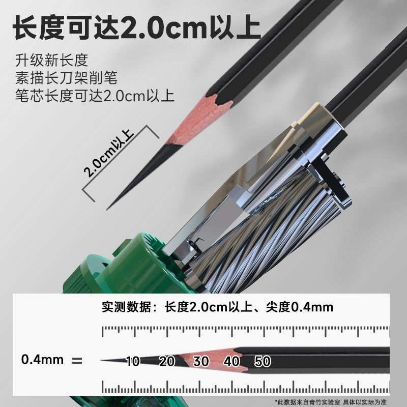 青竹美术生专用素描削笔器速写削笔器手摇转笔刀美术生削笔刀速写