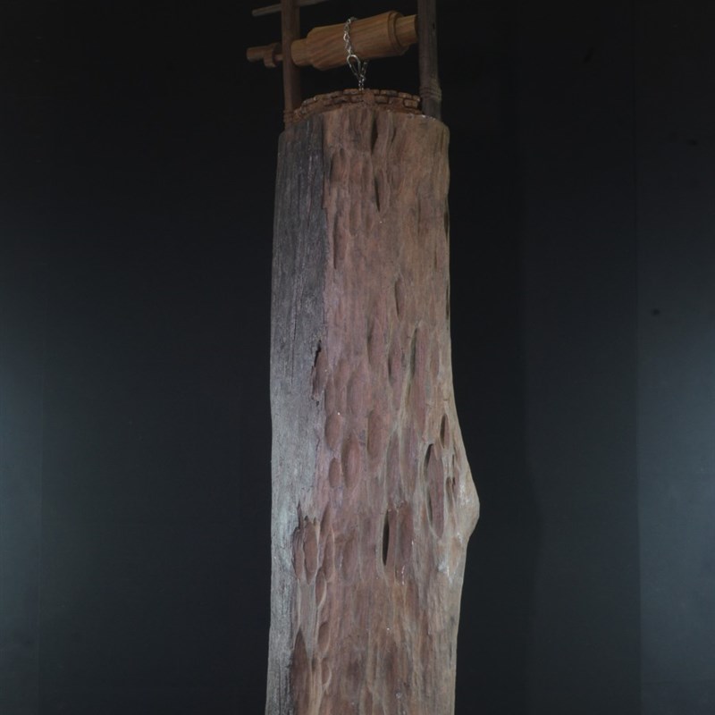 老挝大红酸枝水井k客厅摆件风化枯木老料红木纯手工雕刻工艺品木