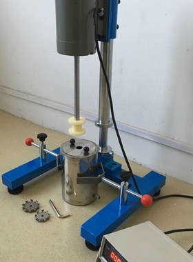 齐威FS-400T实验室搅拌砂磨分散机4I00W 圆管架变频高速分散机