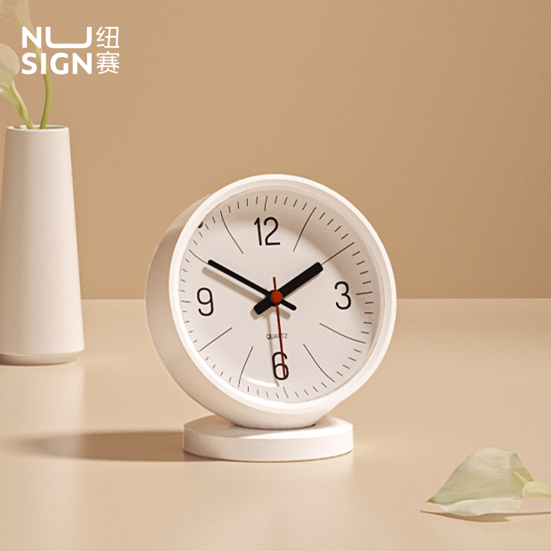 nusign纽赛指针式闹钟学生用时钟男女孩2022R新款多功能起床神器