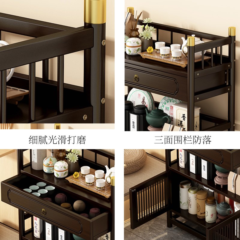 茶水柜家用小茶几客厅泡茶桌侧边柜茶H柜架置物架茶叶茶具收纳架