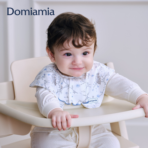 Domiamia宝宝口水巾荷叶领吐奶巾