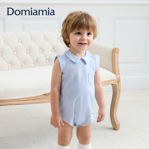 Domiamia宝宝包屁衣春夏季婴儿服纯棉衣服中小童男孩薄款连体衣