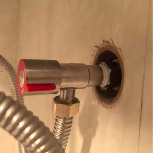 防爆一进二出进水阀开关冷热家用4分热水器304不锈钢三角阀止水阀
