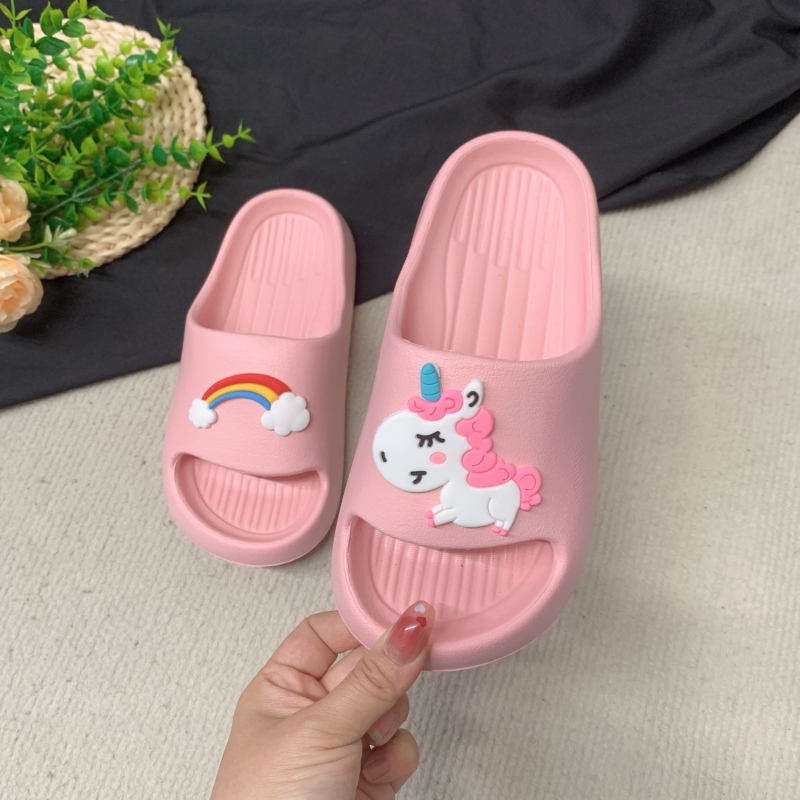巧贝淘防臭防滑彩虹独角兽亲子拖