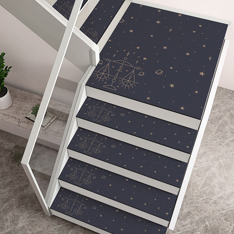 轻奢楼梯垫皮革十二星座踏步垫防滑静音地毯满铺台阶垫子免洗可擦