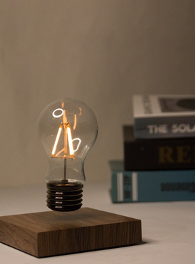 KJ 磁悬浮小灯泡网红氛围灯客厅卧室小摆件家居台灯360度悬空自转