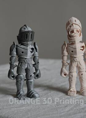 有趣3D打印骑士手办考古模型骨头架仿真男孩酷炫关节可动化石儿童