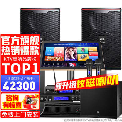 JBL【顶奢钕磁】KP8052专业家庭ktv音响套装家用卡拉OK全JBL JBL