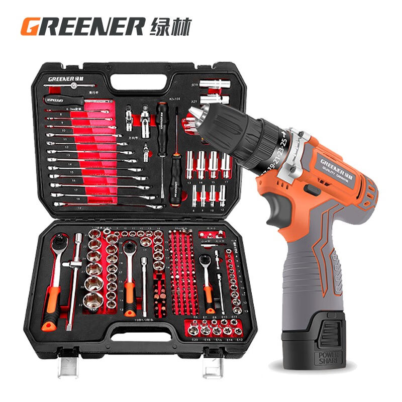 绿林（GREENER）汽车维修工具套装套筒组合扳手工具多功能汽修小