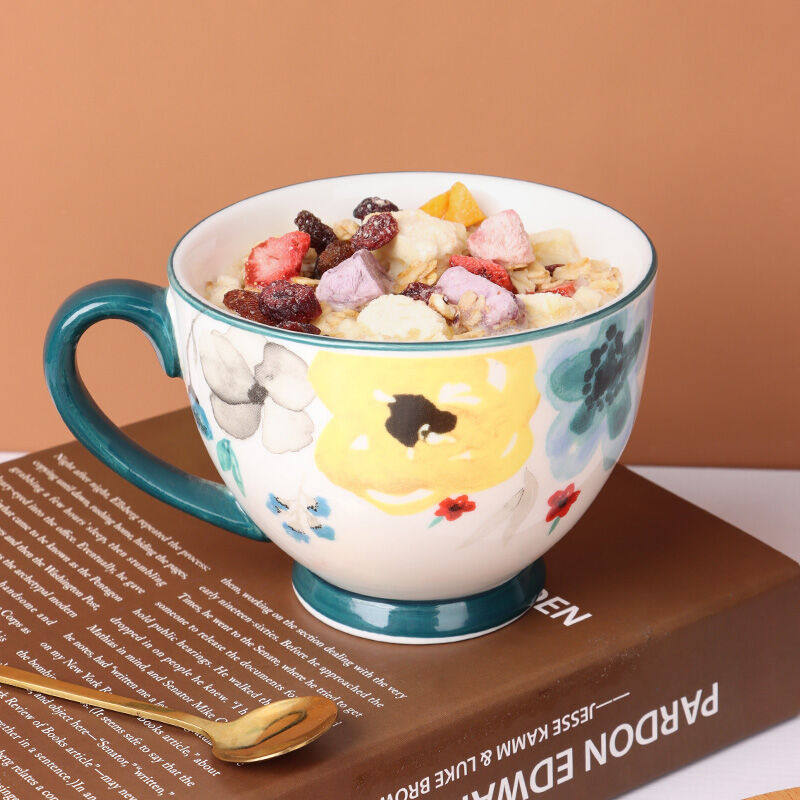 拜杰陶瓷早餐杯牛奶杯马克杯咖啡杯水杯麦片杯杯子麦片杯茶杯燕麦高性价比高么？