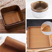 6寸8寸圆形蛋糕模耐高温不粘油布烘焙油纸脱模垫家用烤箱烘焙工具