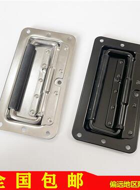 LS504-3带弹簧音箱柜工具箱活动拉手 304不锈钢暗藏折叠拉手提手