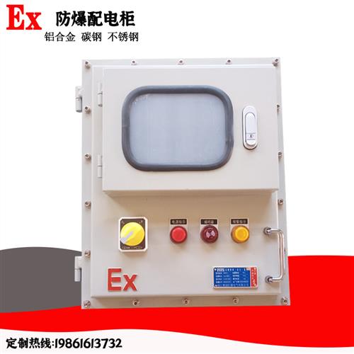 防爆仪表箱7寸触摸屏配电柜温度开关控制箱双开门接线端子带视窗