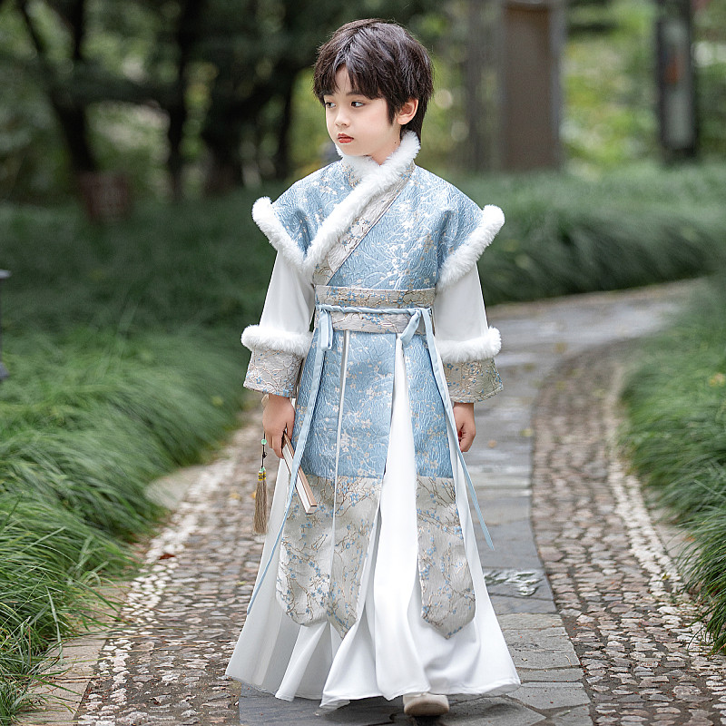 汉服男童拜年服冬季2024新款儿童