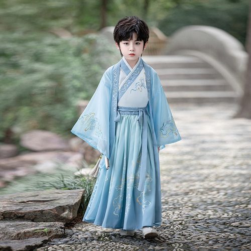 花语录薄款夏季男童超仙古装汉服