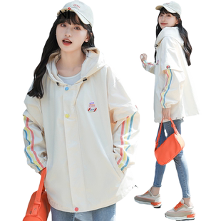 2024新款韩版宽松休闲外套少女短款春秋工装学生学院风棒球服上衣