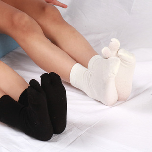 女士袜优质棉儿童小码两指袜分趾袜中筒直筒两指袜吸汗脚趾袜多指