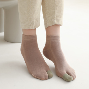 春夏秋二指棉袜吸汗短筒分趾两指可爱百搭舒适运动二趾猪蹄袜马蹄