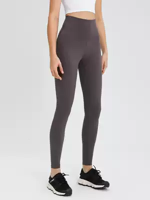 Lulu original plus high waist spring and summer new nude high waist hip-raising professional yoga nine-point pants gym yoga clothes