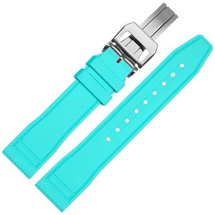 适配IWC万国飞行员小王子表带氟橡胶表带梅寒德斯AMG马克石F1表链