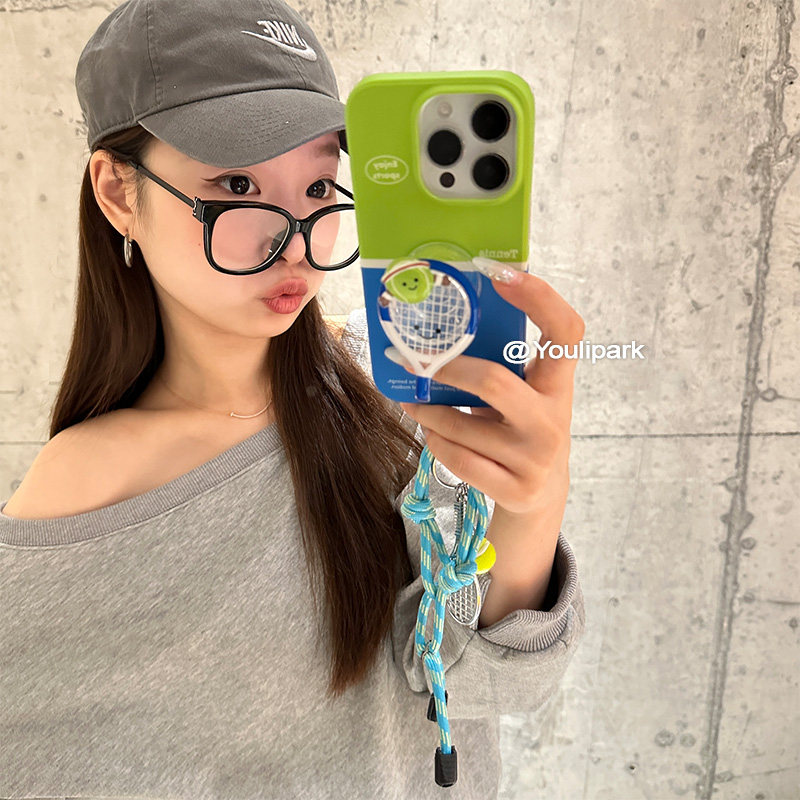 苹果手机壳创意棒球网球支架挂绳