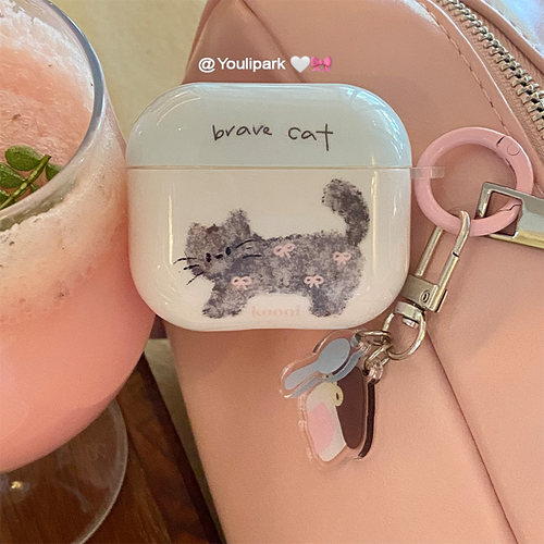 苹果耳机套蝴蝶结猫咪小房子挂件