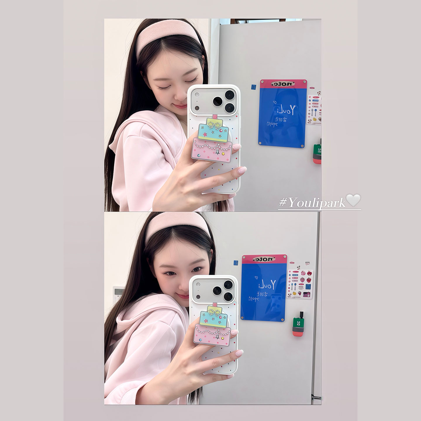由里公园ins少女彩色星星点钻蛋糕磁吸支架17适用18pro苹果18ProMax手机壳iPhone16全包14新款16Promax保护套