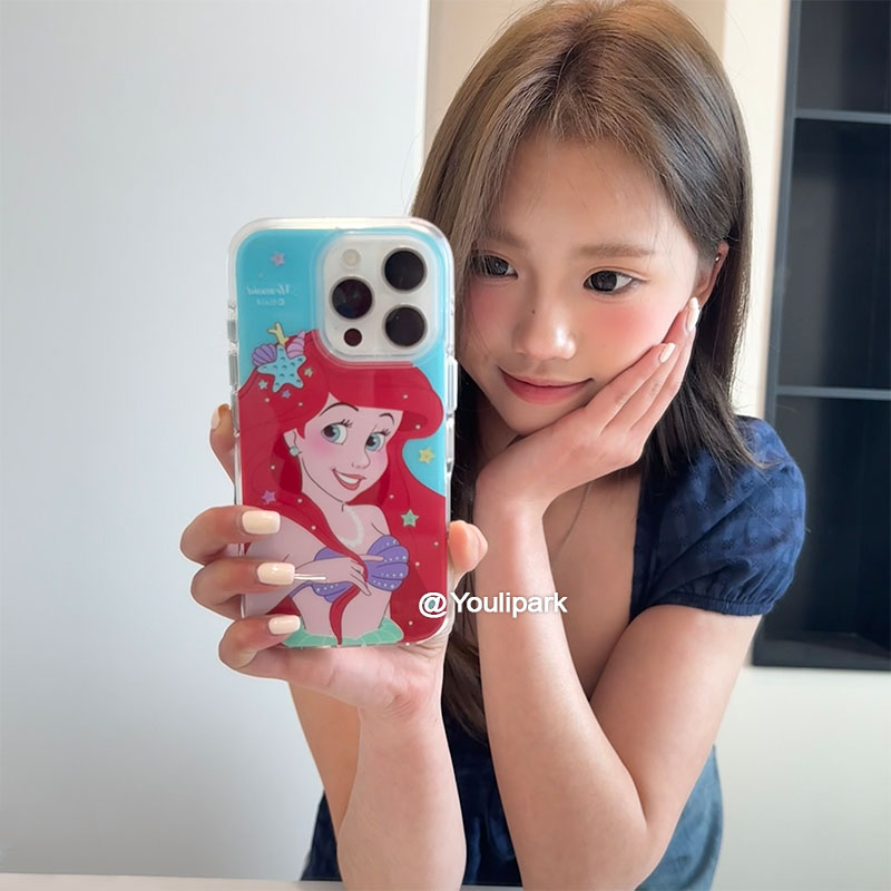 可爱甜美红发人鱼公主苹果手机壳