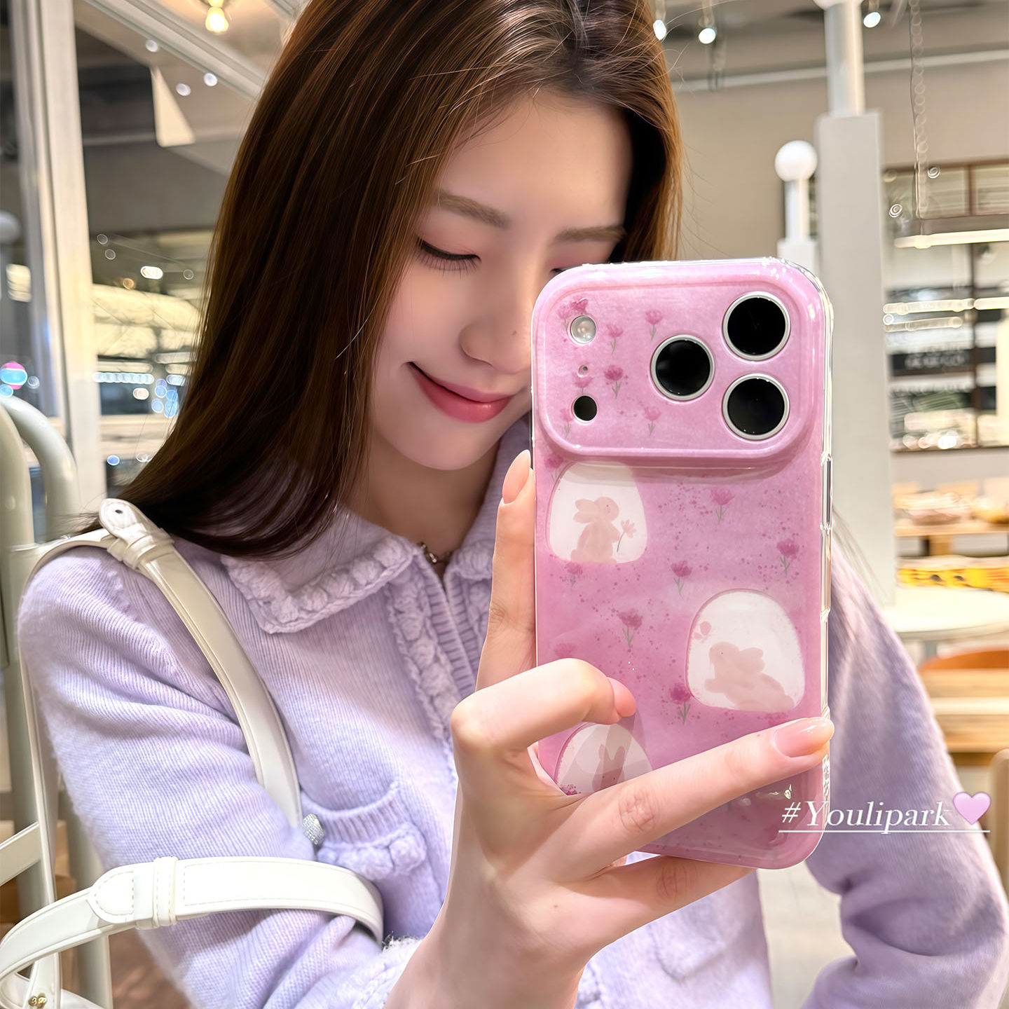 由里公园ins可爱治愈系慕斯紫碎花兔子17适用17pro苹果17ProMax手机壳iPhone16全包14新款16Promax保护套13女,3C数码配件,手机保护套/壳,淘宝优惠券,粉丝福利购,淘宝优惠卷