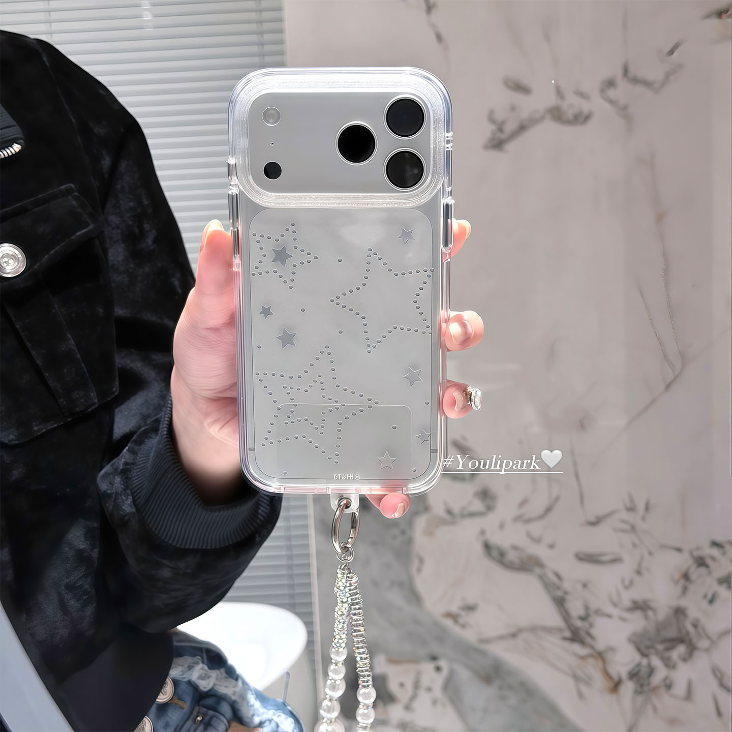 小众简约闪粉满屏星星苹果手机壳