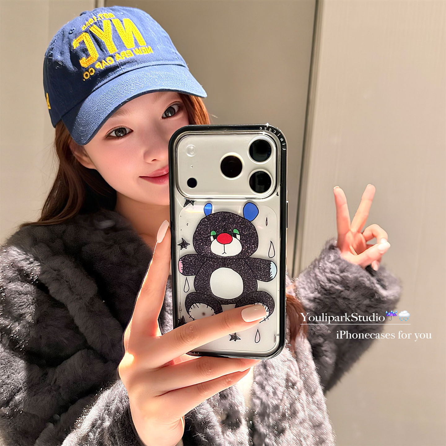 由里公园ins韩系可爱趣味涂鸦星星小熊17适用17pro苹果17ProMax手机壳iPhone16全包14新款16Promax保护套13女,3C数码配件,手机保护套/壳,淘宝优惠券,粉丝福利购,淘宝优惠卷