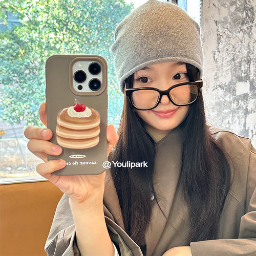 苹果手机壳秋冬简约少女蛋糕支架