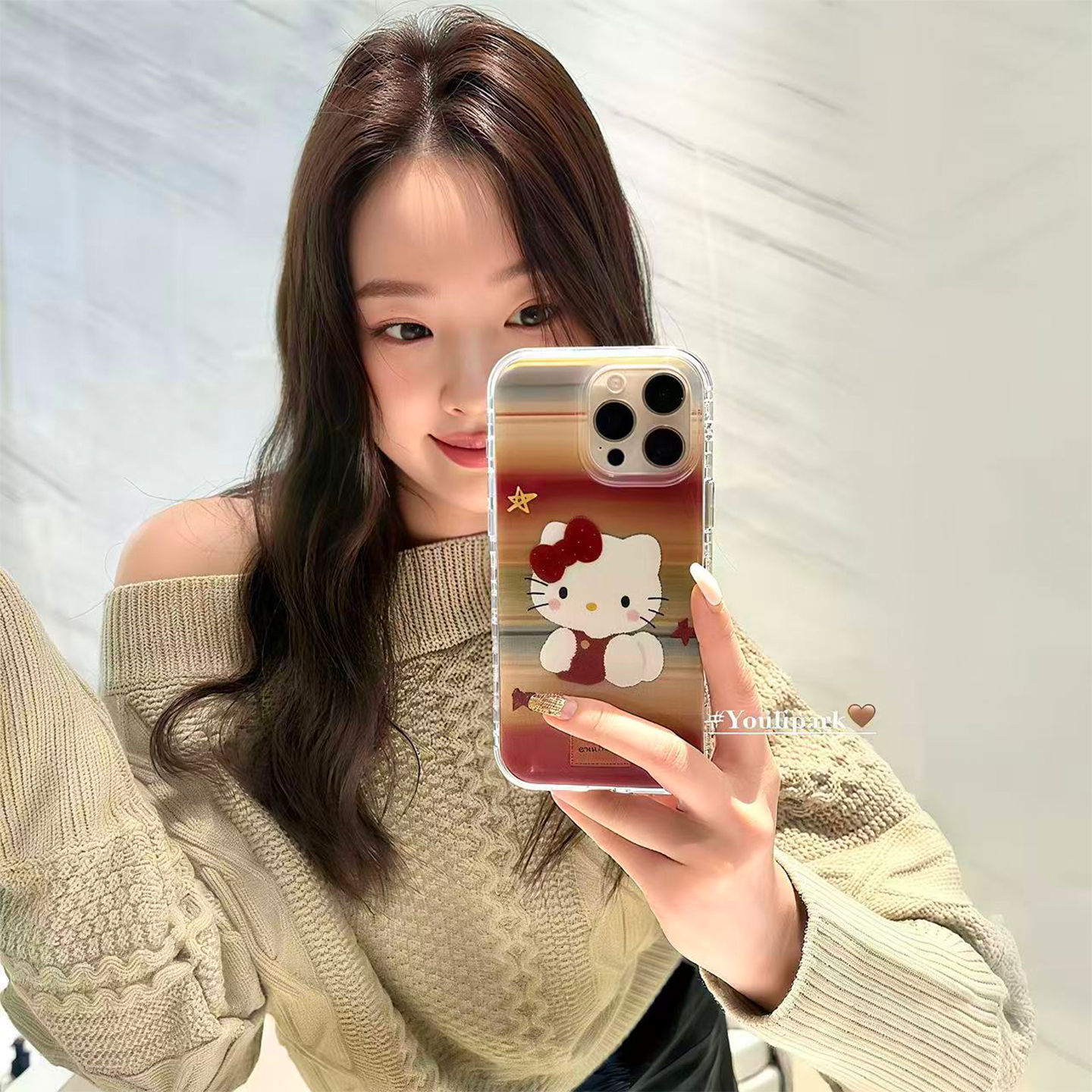 复古晕染可爱星星猫咪苹果手机壳