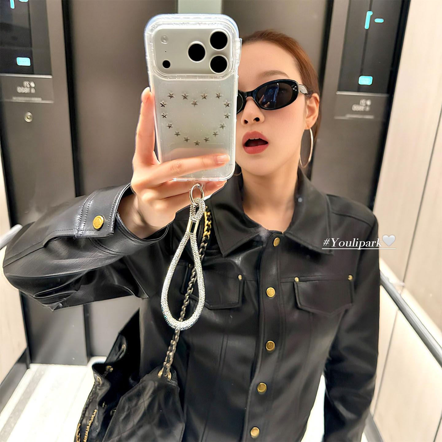 设计感时髦星星爱心苹果手机壳女