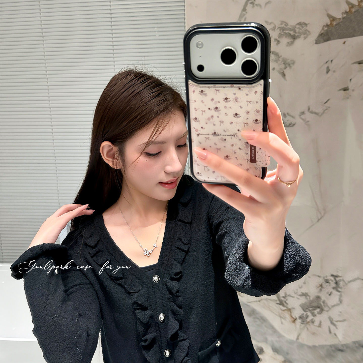 少女温柔满屏小碎花苹果手机壳韩