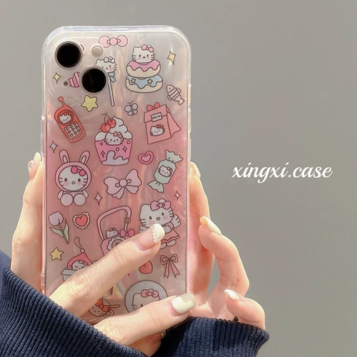 Hello kitty, apple, милый совместимый iPhone 14, чехол для телефона, силиконовый iPhone14 Pro, iPhone13 Pro, мультяшный защитный чехол, iphone, 13promax, защита при падении