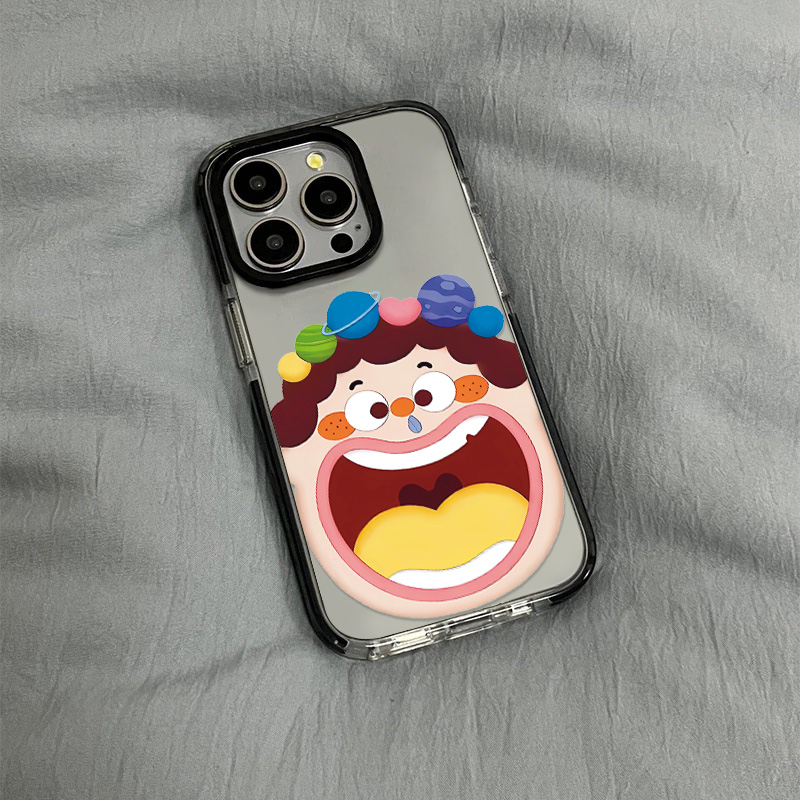 可爱大嘴卡通适用苹果16promax手机壳透明iPhone13promax女款15promax潮牌14磨砂12全包11情侣男xs防摔保护套